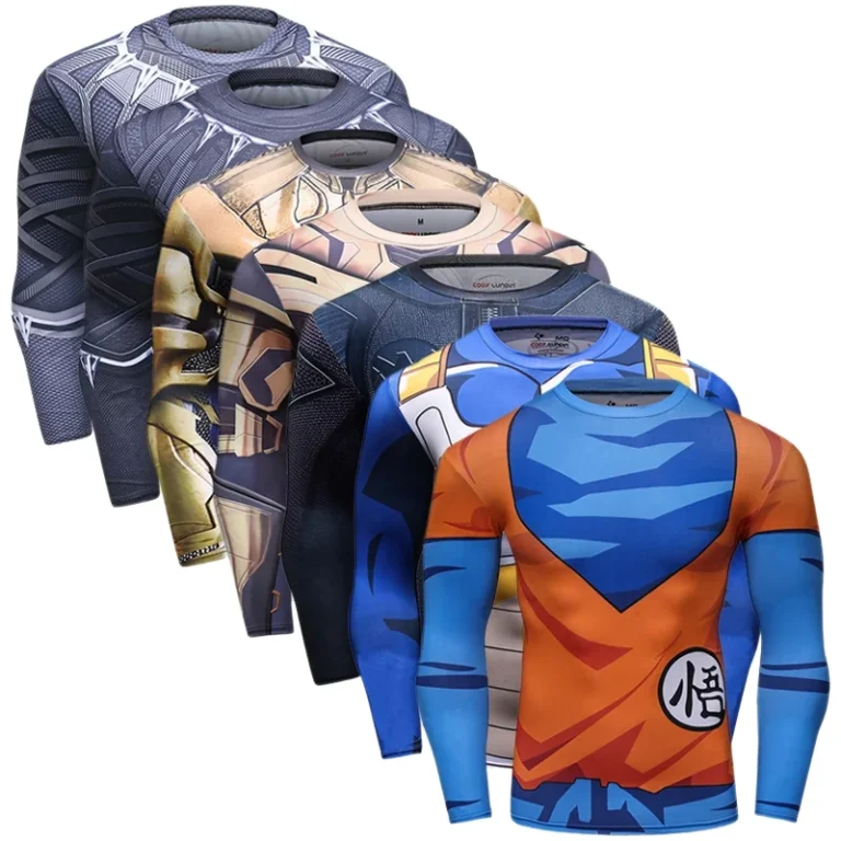 Custom-Breathable-Plus-Size-Knitted-Superhero-T-shirts-Men-Long-Sleeve-O-Neck-Super-Saiyan-Japanese-Anime