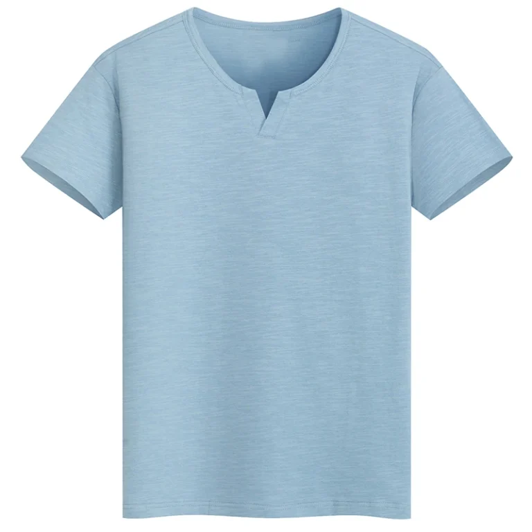 Custom-Casual-Blank-Regular-Fit-Jersey-T-Shirt-100-Cotton-Heavyweight-V-neck-Silk-Screen-Printed-Eco-Friendly-Solid-Color-Mens