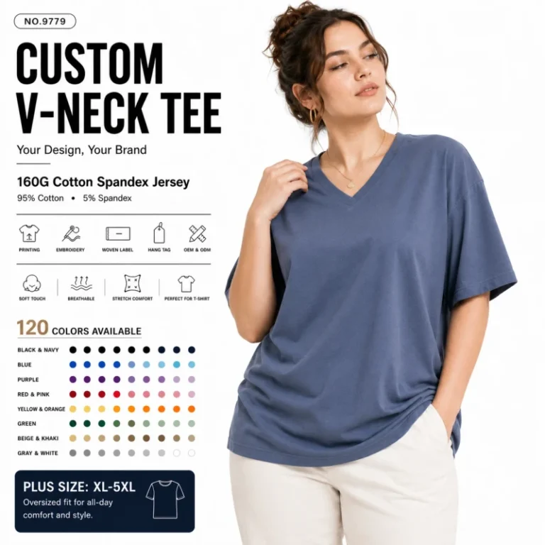 Custom-Casual-Oversized-Womens-V-Neck-T-Shirt-160G-Cotton-Spandex-Jersey-Loose-Fit-Logo-Blank-Tee-OEM-ODM