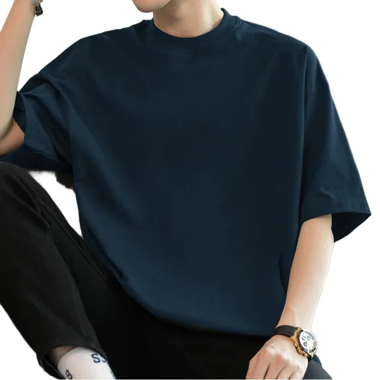Custom-Clothing-Manufacturers-Blank-Short-Sleeve-Plain-T-Shirt-Drop-Shoulder-Premium-Basic-DTF-Transfers-Streetwear-T-Shirts