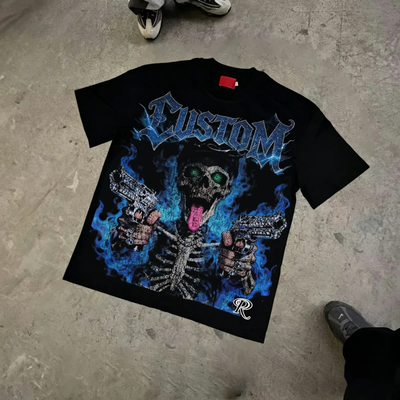 Custom-Cotton-Acid-Wash-Boxy-T-Shirt-High-Quality-Men-Streetwear-Oversized-Graphic-T-shirt-Rhinestone-Graphics-Tees