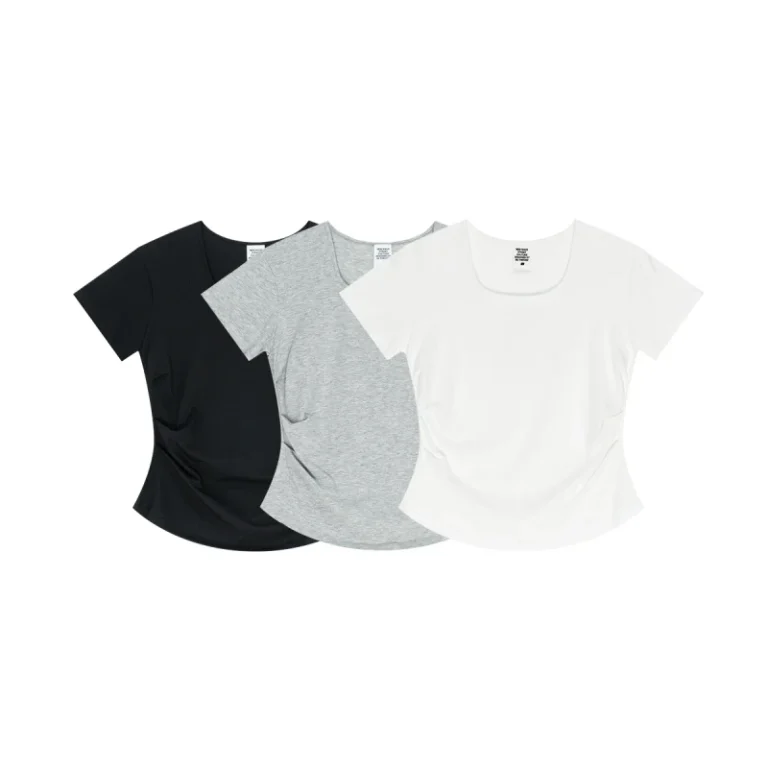 Custom-Cotton-Short-Sleeved-Short-Crop-Top-T-Shirt-Casual-Solid-Color-Women-Crewneck-T-shirt