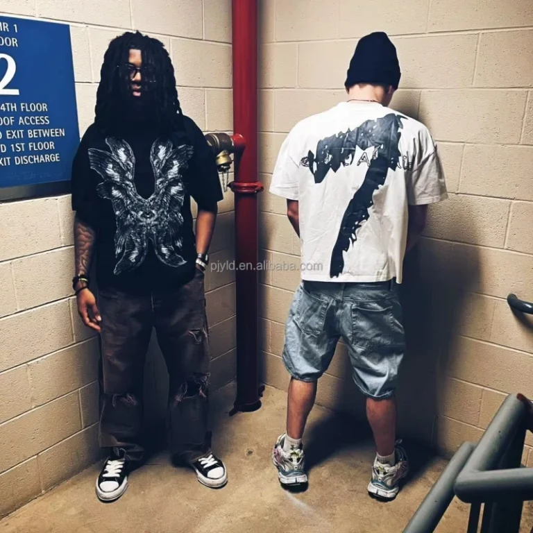 Custom-Cotton-Summer-Mens-Tee-Printing-Oversized-Unisex-Drop-Shoulder-Boxy-Short-Sleeve-230g-O-Neck-T-Shirt-For-Men