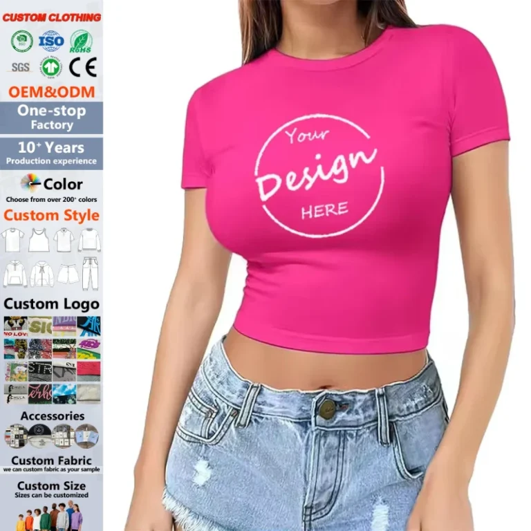 Custom-Cotton-Womens-T-Shirts-Print-Slim-Fit-Crop-Tee-Tshirt-Girl-Blank-White-Cropped-T-Shirt-Women-Baby-Tee
