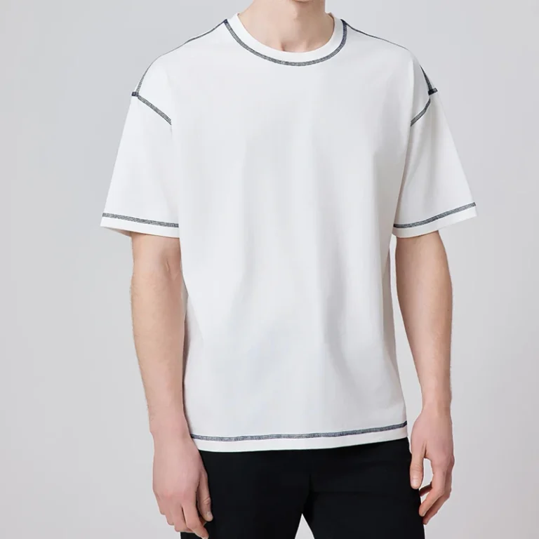 Custom-Crew-Neck-Tshirt-Men-Drop-Shoulder-100-Cotton-T-shirt-Color-Contrast-Cropped-Cotton-Reversible-Tshirts-1
