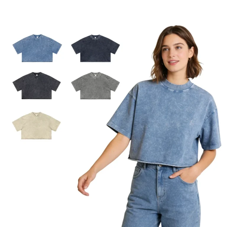 Custom-Cropped-Blank-Fashion-Short-Style-Screen-Print-High-Quality-100-Cotton-Womens-Designer-T-shirt