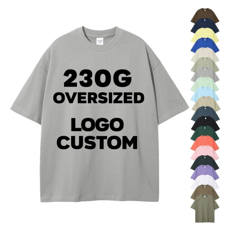 Custom-DTG-DTF-Silk-Screen-Printed-Luxury-100-Cotton-Heavyweight-230GSM-Men-Streetwear-Oversized-Blank-Plain-T-Shirt-1