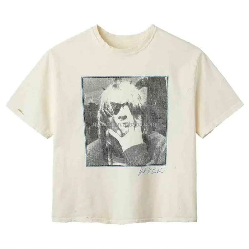 Custom-DTG-logo-t-Shirts-100-Cotton-300gsm-Boxy-Fit-Oversized-Mens-Distressed-Tees