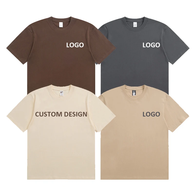 Custom-Design-230gsm-Heavyweight-Cotton-T-Shirt-Blank-Mens-T-Shirt-Oversized-T-Shirt