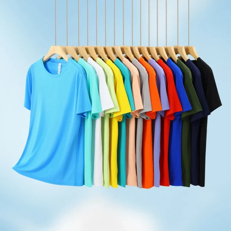 Custom-Design-Mens-100-Polyester-T-Shirt-Solid-Color-Casual-Sportswear-Regular-Fit-Short-Sleeve-Knitted-Breathable