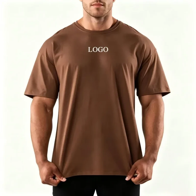 Custom-Eco-Friendly-Organic-Cotton-Mens-Solid-300-Grams-Summer-Workout-T-Shirts-Regular-Fit-Breathable-Anti-Shrunk-Active-Gym
