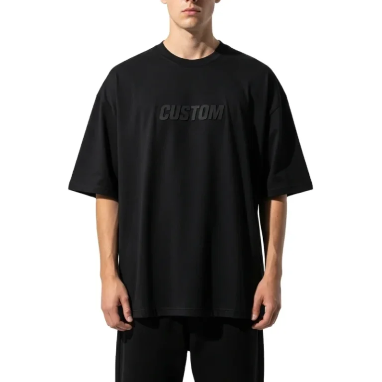 Custom-Embroidered-Cotton-Streetwear-Oversized-Dropped-Shoulder-Heavyweight-280Gsm-Mens-T-Shirt