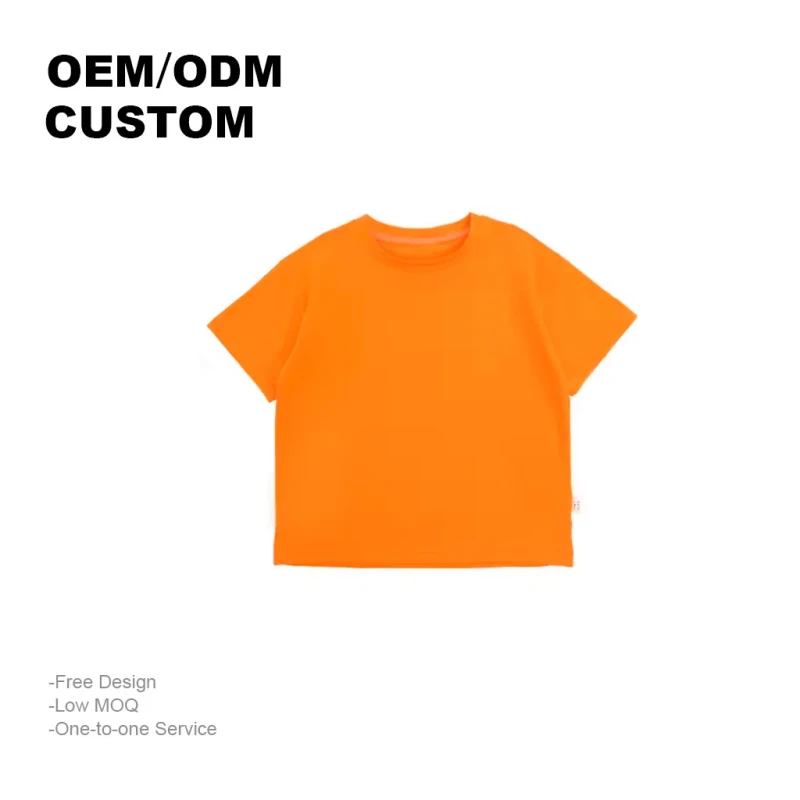 Custom-Girls-T-shirt-Summer-Kids-Clothing-Bright-Solid-Color-t-Shirt-Girls-Boys-Comfortable-Stretch-Short-Sleeve-t-Shirt