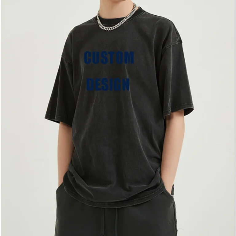Custom-Graphic-Womens-Mens-Regular-Fit-Acid-Wash-Knitted-T-shirt-100-Cotton-Eco-Friendly-Breathable-Quick-Dry
