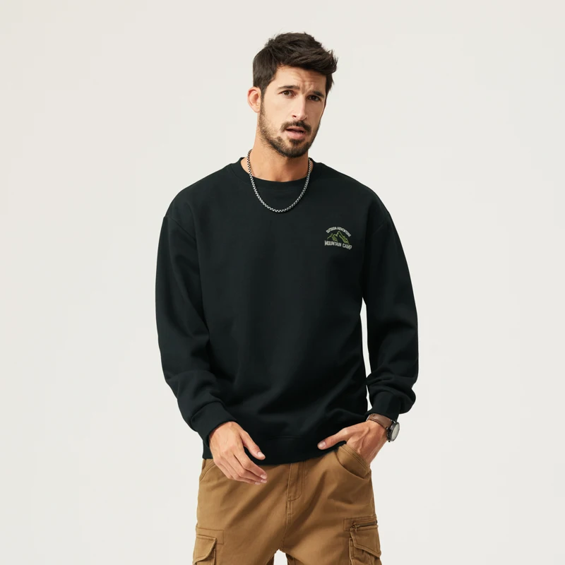 Custom-Heavyweight-Long-sleeved-T-shirt-Mens-American-Retro-Casual-360-Grams-Hoodie-Sweatshirt-Shirt-With-Logo
