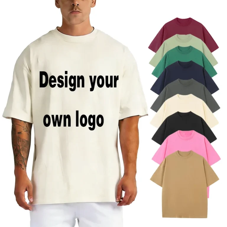Custom-High-Quality-Cotton-t-Shirt-for-Men-230GSM-Blank-Heavyweight-Oversized-Tshirt-Printing-Mens-T-shirts-Apparel