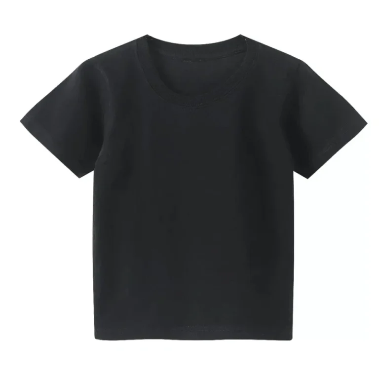 Custom-High-Quality-Kids-Clothes-Kids-100cotton-Plain-Color-Blank-T-shirt