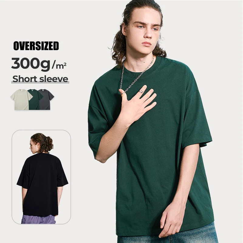 Custom-High-Quality-Puff-Printing-Unisex-Heavyweight-Cotton-Blank-Camicamisetas-Oversized-Plain-T-Shirt-Mens-T-shirts-for-Man