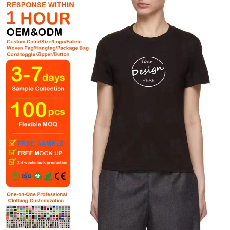 Custom-High-Quality-Sports-Womens-T-shirts-Short-Sleeve-Crew-Neck-Basic-Tee-Blank-Plain-Tshirts-for-Women-100-Cotton