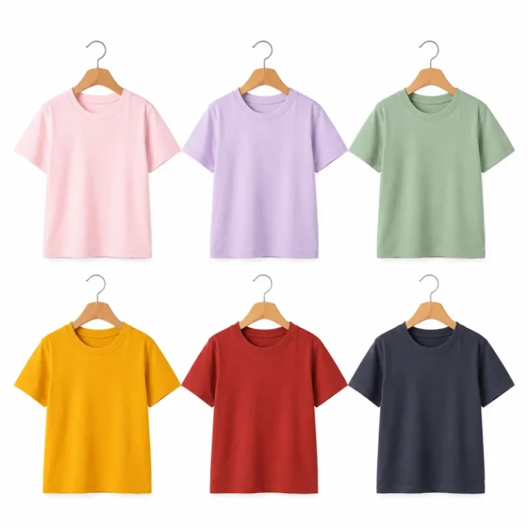 Custom-Kids-Plain-Cotton-T-Shirt-180gsm-Combed-Cotton-Short-Sleeve-Crew-Neck-Summer-Casual-Children-T-Shirt-OEM