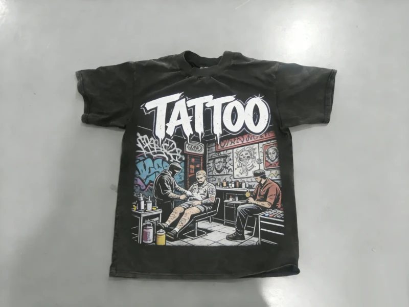 Custom-Kornit-DTG-Solid-Eco-friendly-T-Shirt-Tattoo-Studio-Print-OEM-Factory-Supply-Mens-Graphic-Tee-100-Cotton-Custom-Design