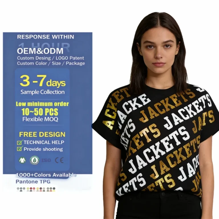 Custom-LOGO-OEM-Oversized-T-shirt-Full-Print-Tee-Loose-Letter-Embroidery-Long-Skirt-Tops-Womens-Sequins-t-Shirt-1