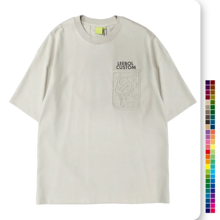 Custom-Logo-100-Cotton-Oversized-T-Shirts-with-Chest-Pocket-Embroidered-Eco-Friendly-Heavy-Khaki-for-Men
