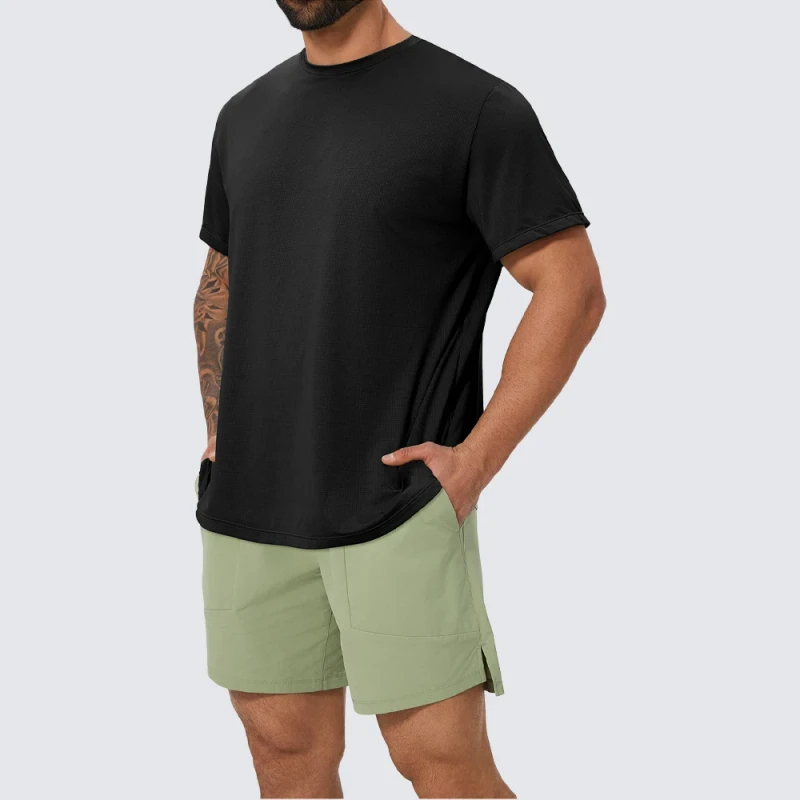 Custom-Logo-100-Cotton-Skin-Friendly-Anti-Odor-Classic-Daily-Wear-Round-Neck-Athletic-Muscle-Fit-Seamless-T-shirts
