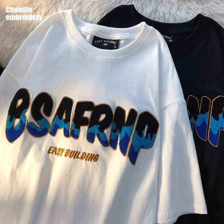 Custom-Logo-210gsm-100-Cotton-Regular-Fit-Woven-Blank-Tshirt-Puff-Printing