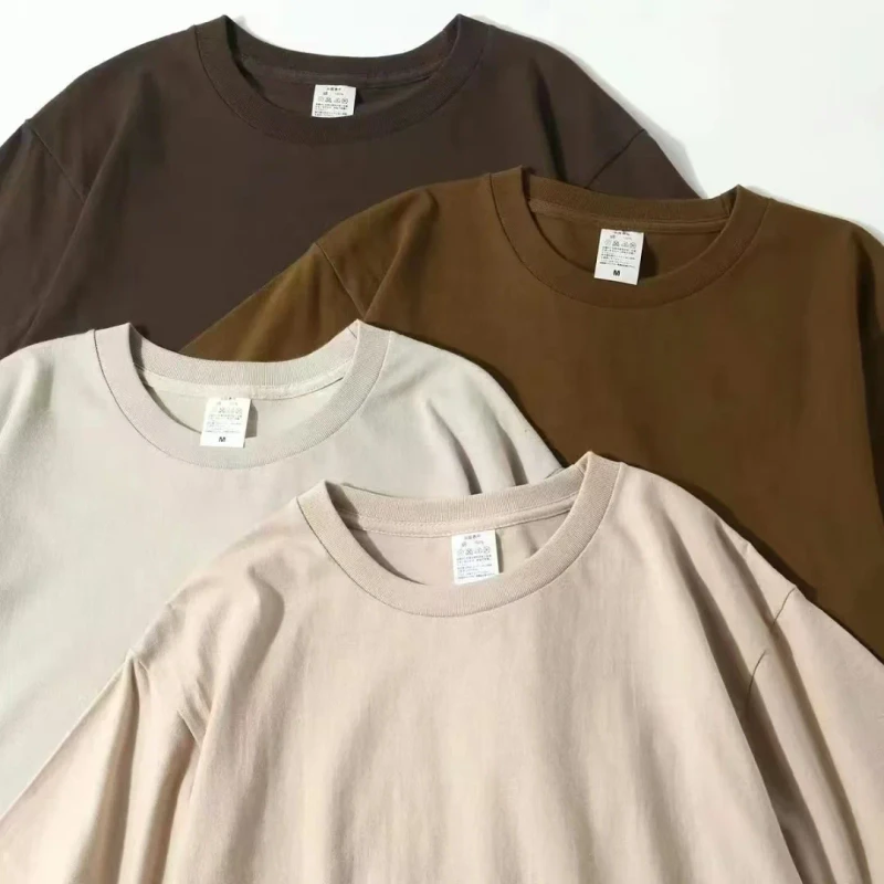 Custom-Logo-250-Gsm-HeavyWeight-Plain-Oversized-Tshirt-Printing-Embroidery-Blank-100-Cotton-Men-T-Shirts