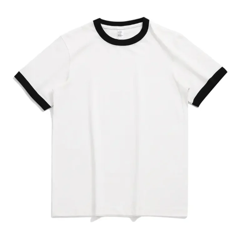 Custom-Logo-270g-Cotton-Blank-Cropped-Minimalist-Retro-Vintage-Ringer-T-Shirt-Men
