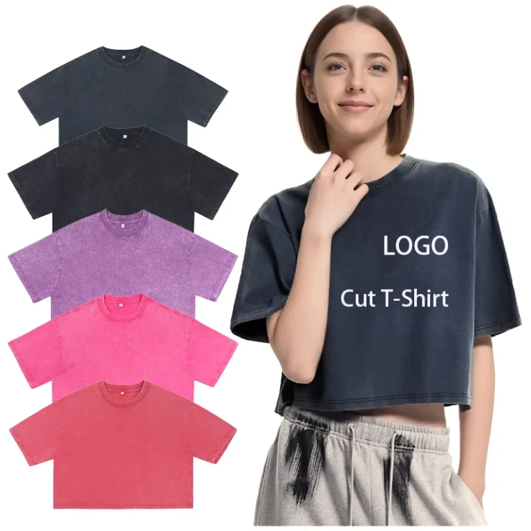 Custom-Logo-Acid-Wash-Vintage-Cut-Cotton-T-Shirt-Crop-Top-Womens-T-Shirts-Tee-Cropped-T-Shirt-Women-Streetwear
