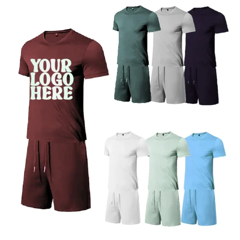 Custom-Logo-Blank-Cotton-Street-Wear-Vintage-Luxury-Tshirt-Oversized-Drop-Shoulder-T-shirt-Suit-for-Men-Plain-Mens-T-shirt-Sets