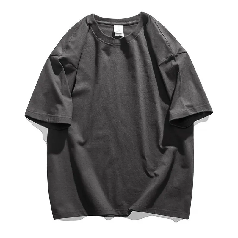 Custom-Logo-Blank-Loose-Blank-T-Shirt-Plain-Unisex-Breathable100-Mens-Cotton-T-shirts-1