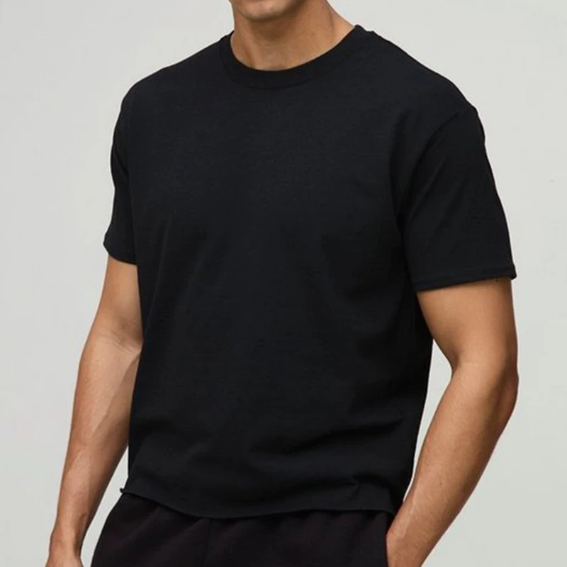 Custom-Logo-Blank-T-Shirt-Mens-100-Cotton-Boxy-Fit-Crew-Neck-T-Shirt-for-Men