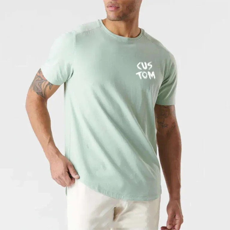 Custom-Logo-Blank-T-Shirt-for-Men-180-GSM-Bamboo-Hemp-Organic-Cotton-Blend-Breathable-Eco-Friendly-Casual-Wear-Tee