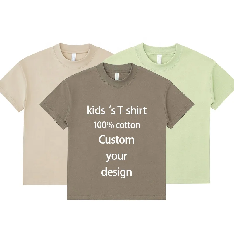 Custom-Logo-Boys-Shirt-Cotton-Short-Sleeve-High-Quality-T-Shirts-Girls-Solid-T-Shirts-for-Kids-Boys-Tops-Summer-Tshirts-Oversize