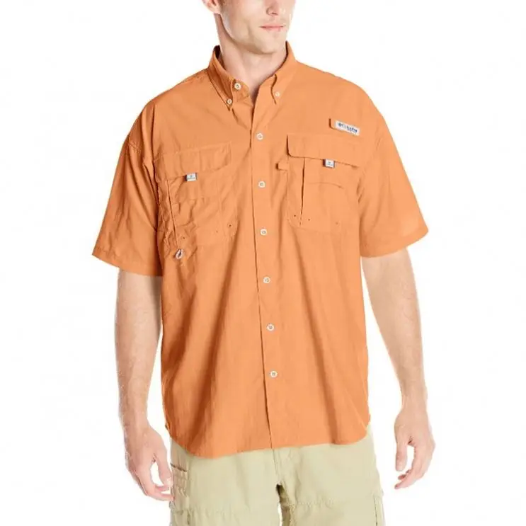 Custom-Logo-Button-Up-Fishing-Shirt-Lightweight-Short-Sleeve-T-Shirt-Breathable-Plus-Size-With-UPF-50-Protection