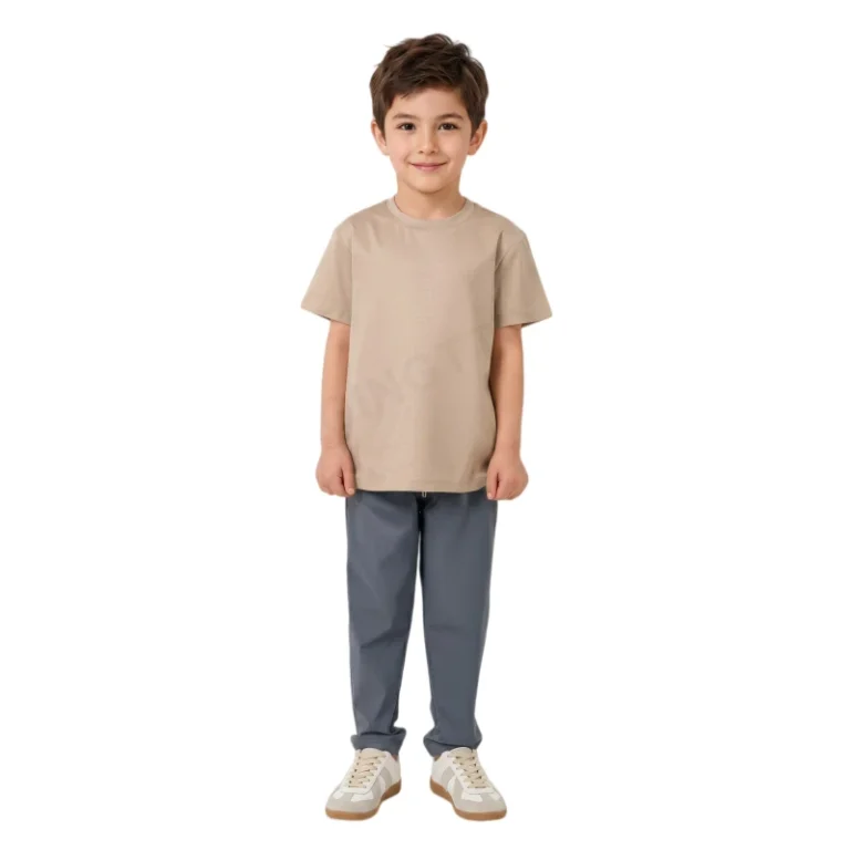 Custom-Logo-Casual-Kids-Boys-Mercerized-Long-Staple-Cotton-Premium-Lustrous-Soft-T-shirt-Tee-for-School