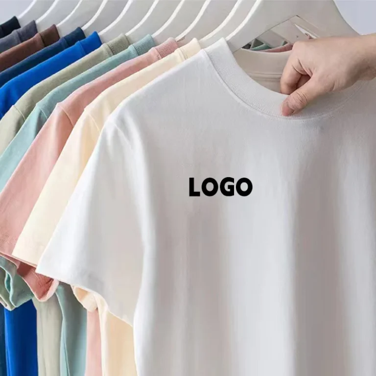 Custom-Logo-Design-Mens-Solid-100-Cotton-Knitted-Short-Sleeve-Regular-Fit-T-Shirt