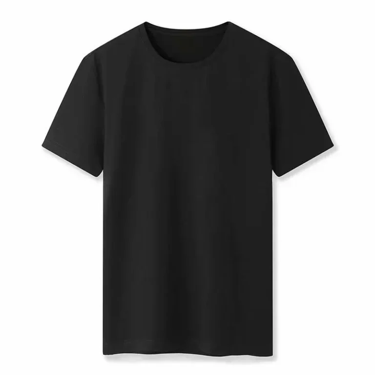 Custom-Logo-Embroidery-180g-CVC-Short-Sleeved-Round-Neck-Breathable-T-Shirt-1