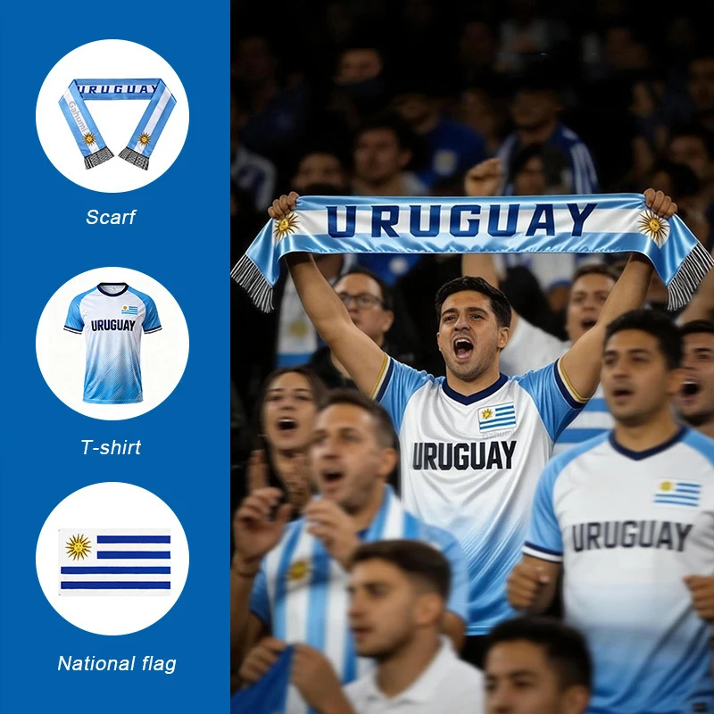 Custom-Logo-Football-Event-Fan-T-Shirt-Scarf-Polyester-Nylon-Heat-Transfer-Printed-Crew-Neck-Regular-Fit-Quick-Dry-Lightweight