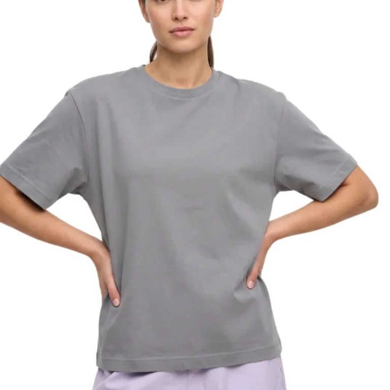 Custom-Logo-Heavyweight-Cotton-Womens-T-Shirts-Blank-Oversized-Drop-Shoulder-Plain-Gray-Tee-Shirt-Female-6656-OEM