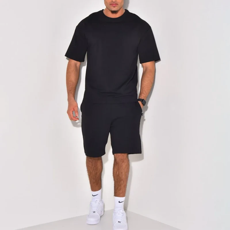 Custom-Logo-Men-T-Shirt-Set-OEM-Short-Sleeve-Tees-for-Sportswear-Streetwear-Gym-Training-and-Brand-Promotion
