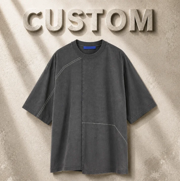 Custom-Logo-Mens-Crew-Neck-T-shirts-High-Quality-100-Cotton-Fashion-Casual-Breathable-Wash-T-shirts