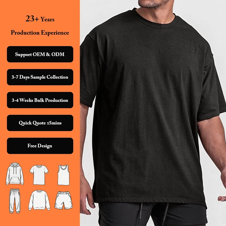 Custom-Logo-Mens-Solid-Color-Oversized-Loose-Casual-T-shirts-Crew-Neck-Cotton-Gym-Fitness-Sports-Short-Sleeve