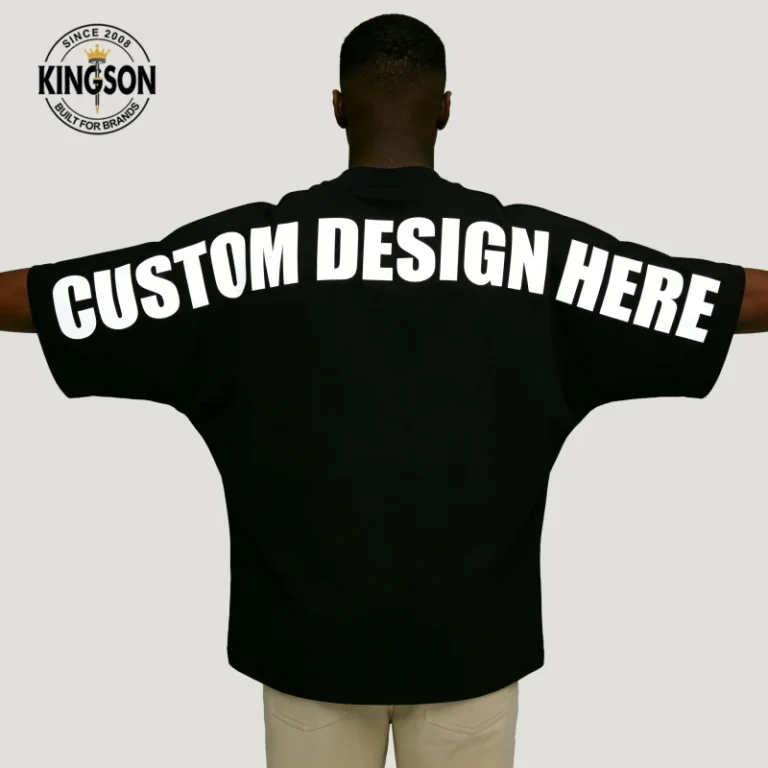 Custom-Logo-Mens-T-shirt-Heavyweight-300-GSM-Rib-Crewneck-Cotton-Drop-Shoulder-Oversized-Streetwear-T-Shirts-For-Men