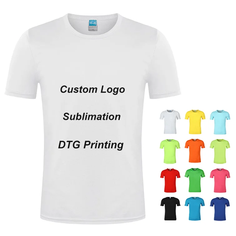 Custom-Logo-Printed-Casual-Polyester-T-Shirt-Solid-Pattern-DTG-Sublimation-Blank-Oversized-Tshirts-Manufactured-with-Custom-Logo