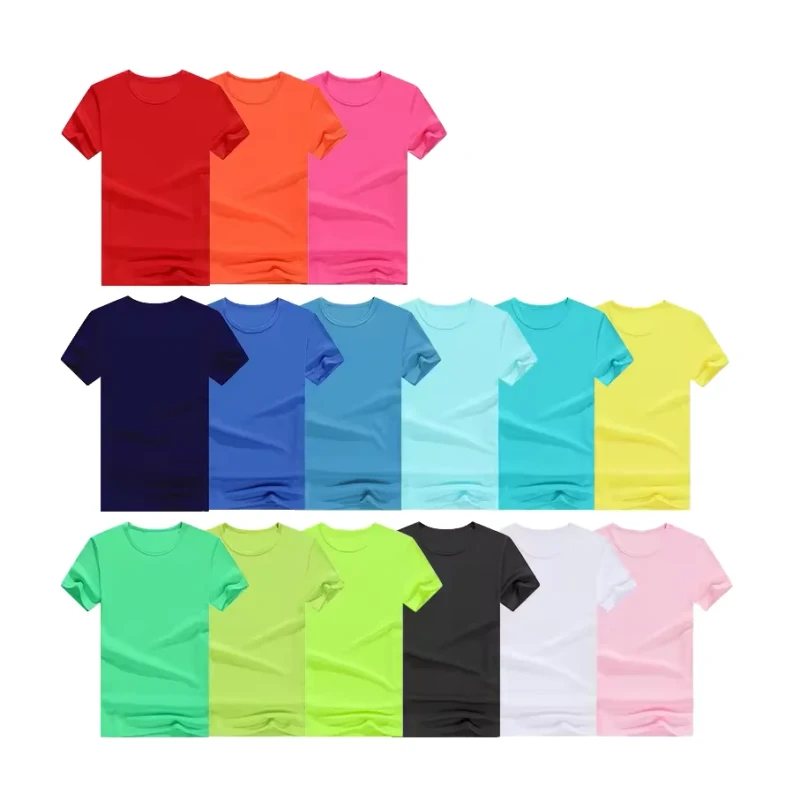Custom-Logo-Printed-Casual-Polyester-T-shirt-Solid-Pattern-Dtg-Sublimation-Blank-Oversized-Tshirts