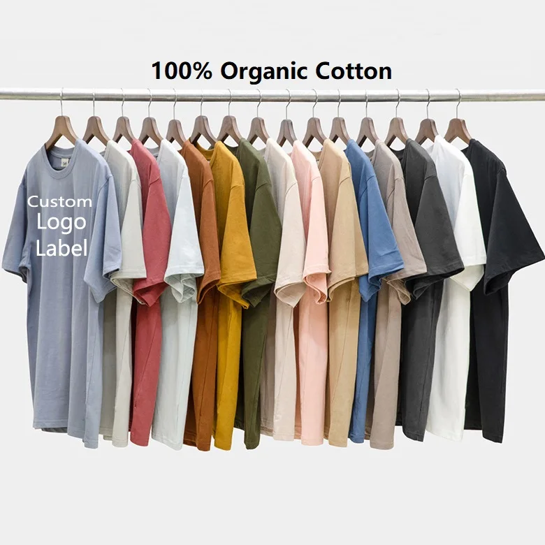Custom-Logo-Printed-Printing-100-Organic-Cotton-Men-Women-Unisex-Tee-T-Shirt-T-shirt-Pour-Hommes